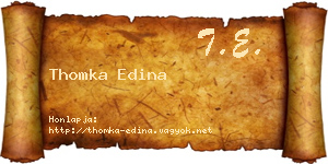 Thomka Edina névjegykártya