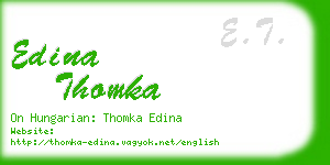 edina thomka business card